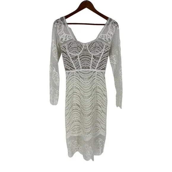 Jonathan Simkhai Lace Bustier Bodysuit Dress Dresses